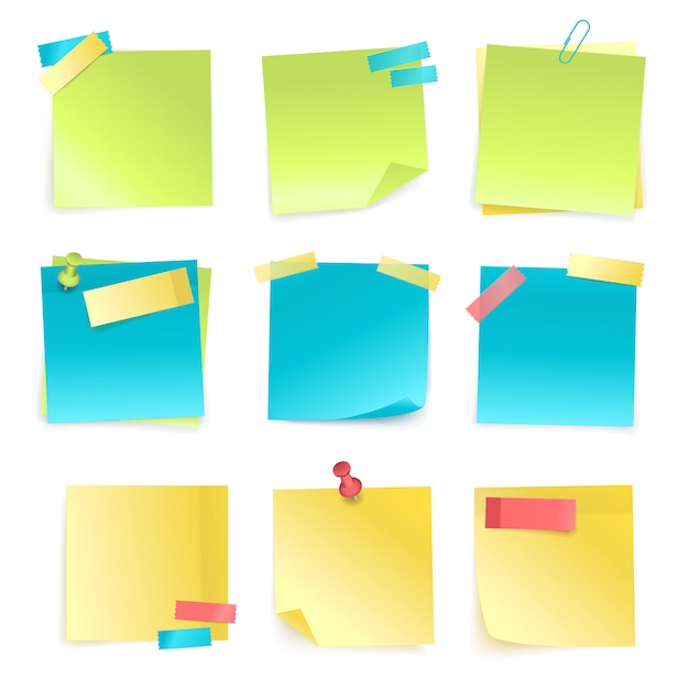 Free vector sticky notes set