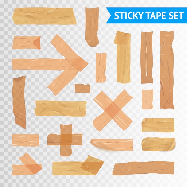 無料ベクター stickytapeストリップセット