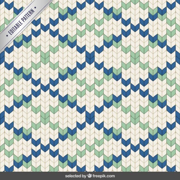 Free Vector stitched blue and green polygonal pattern
