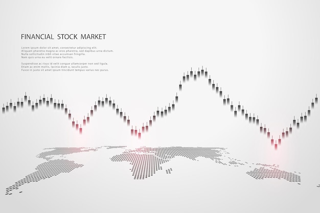 Stock market or forex trading graph in graphic concept suitable for financial investment or economic business idea design. vector illustration
