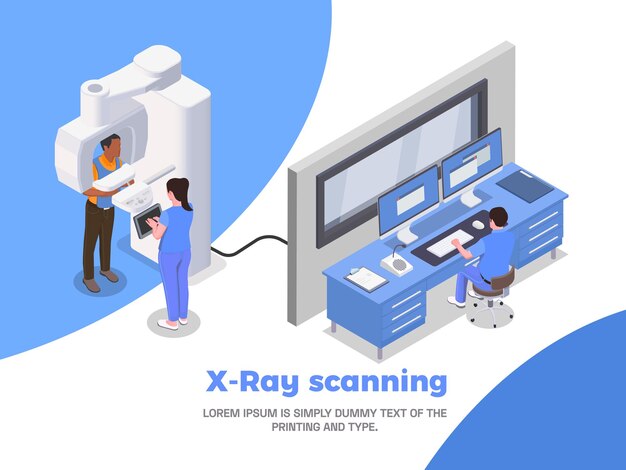 Xray 스캐닝과 Stomatology 클리닉 아이소 메트릭 그림