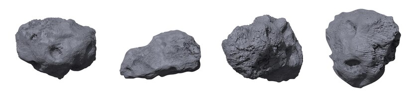 stone asteroids meteor or space boulder or rock