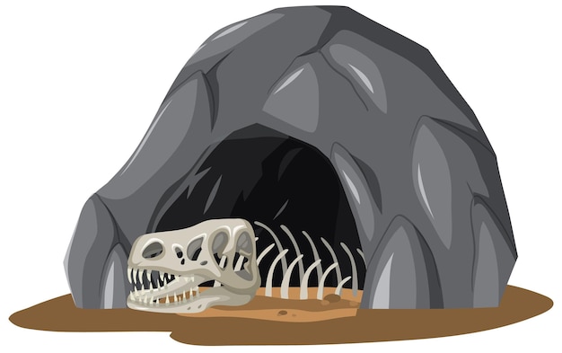 Каменная пещера с окаменелостями