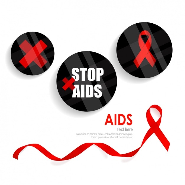 Vettore gratuito stop aids sfondo