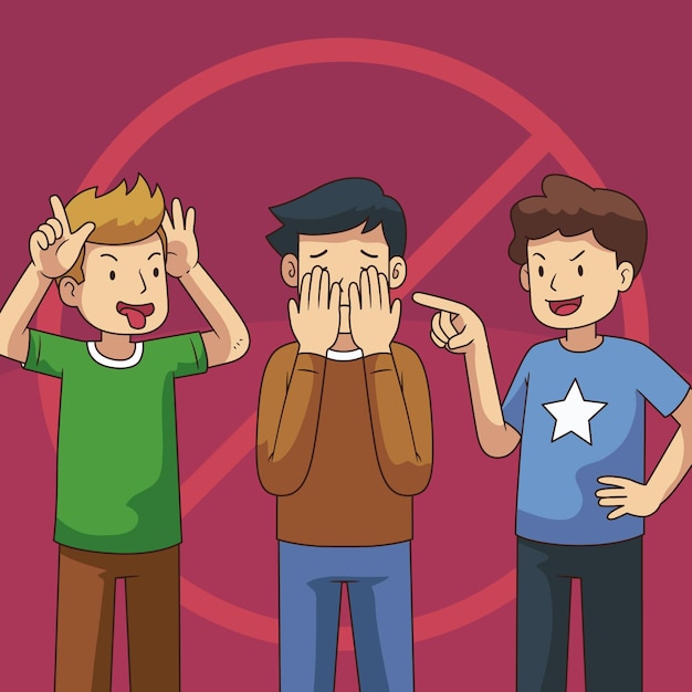 Free vector stop bullying concept illustration