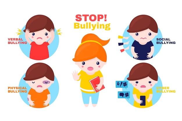 Free vector stop bullying concept