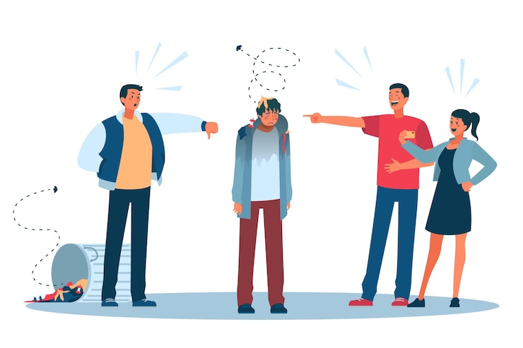 Free Vector stop bullying concept