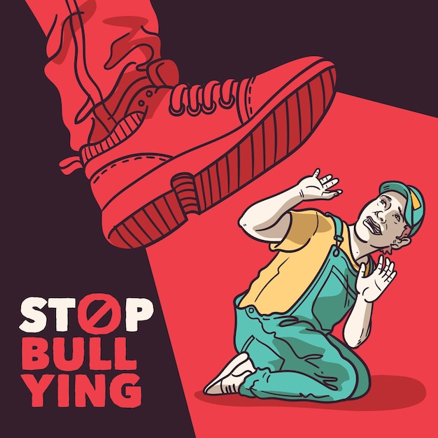 Free vector stop bullying illustration concept