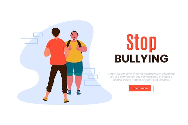 Stop bullying illustration concept