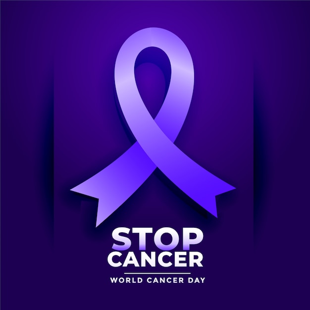 Stop cancer poster for world cancer day