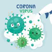 Vettore gratuito interrompere il concetto di coronavirus