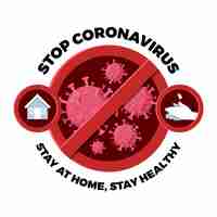 Free vector stop coronavirus concept