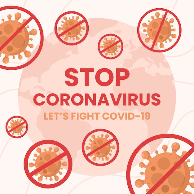 Free vector stop coronavirus design