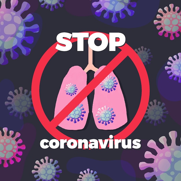 Vettore gratuito stop coronavirus