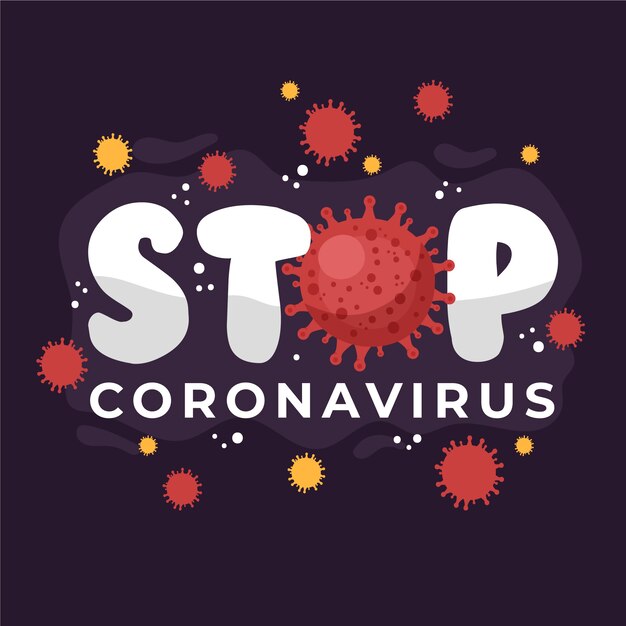 Vettore gratuito ferma il coronavirus