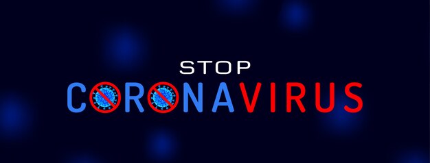 Stop covid-19 coronavirus infection banner