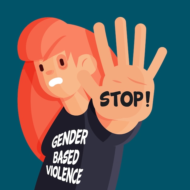 Stop gender violence concept