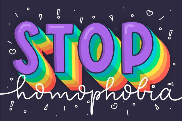 Free vector stop homophobia concept