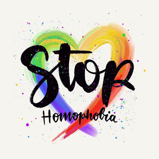 Stop homophobia concept