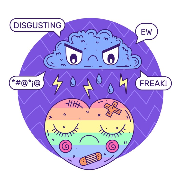 Free Vector stop homophobia illustrated concept