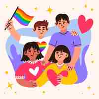 Free vector stop homophobia illustration concept