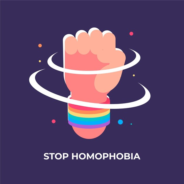 Stop homophobia illustration