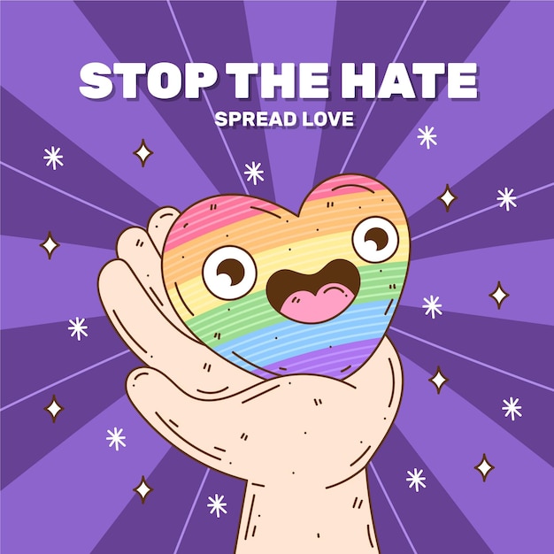 Free vector stop homophobia illustration