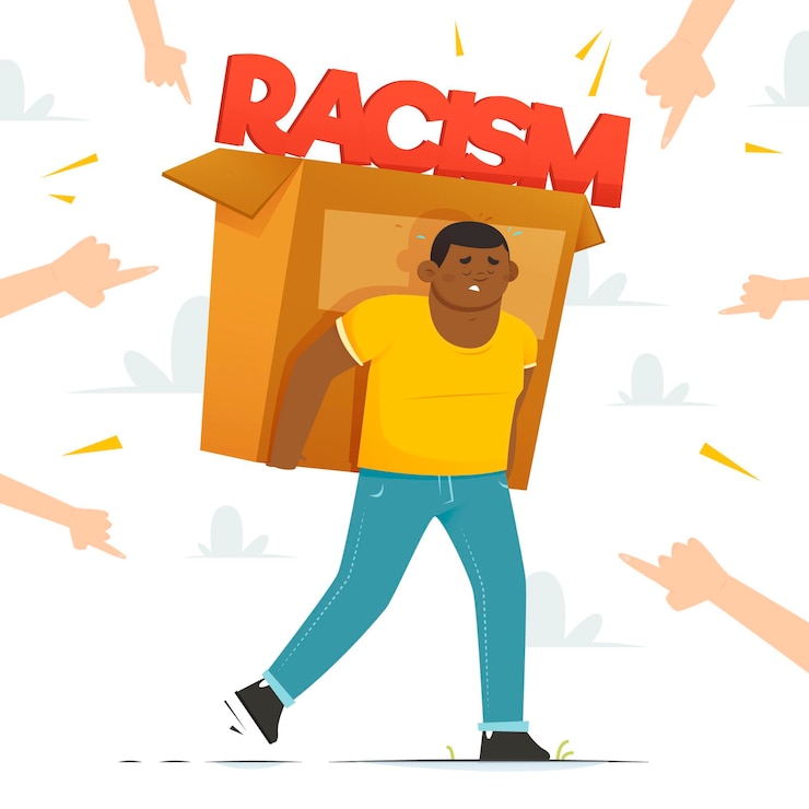Free Vector stop racism abstract illustration