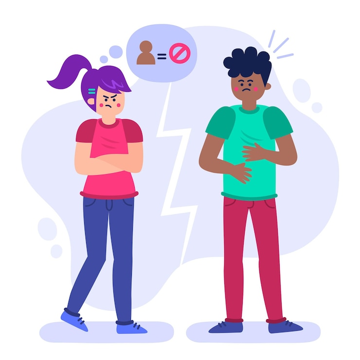 Free Vector stop racism concept