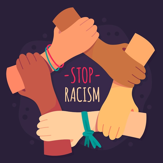 Stop racism concept