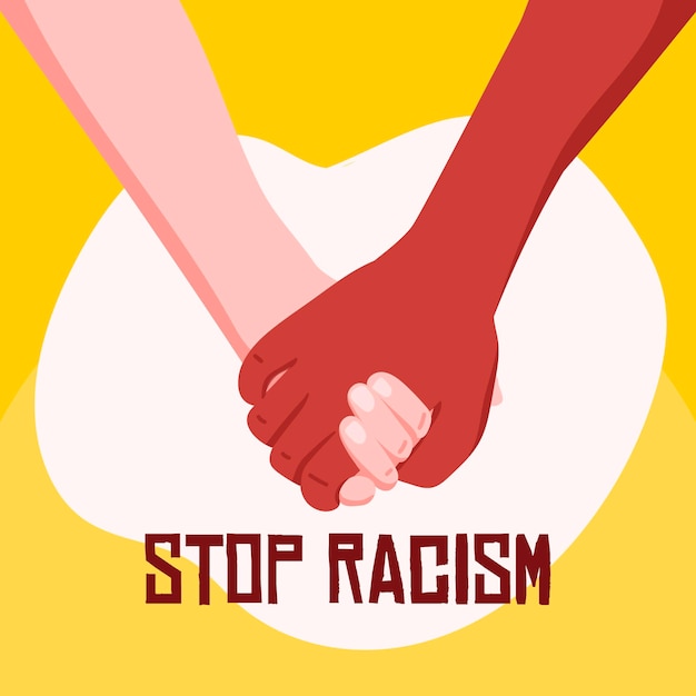 Free vector stop racism concept