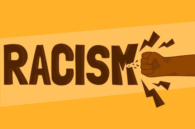 Free vector stop racism concept