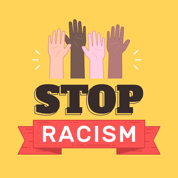 Free vector stop racism illustration concept