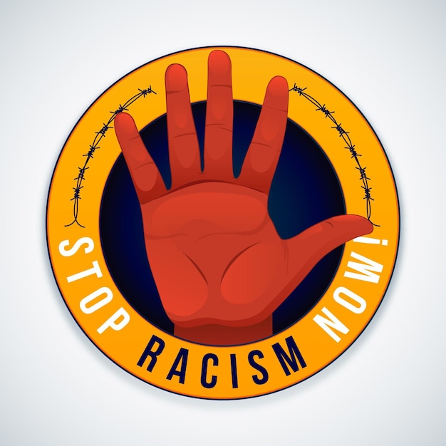 Stop racism illustration concept