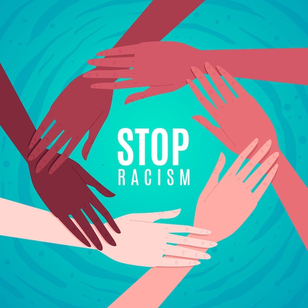 Free vector stop racism illustration concept