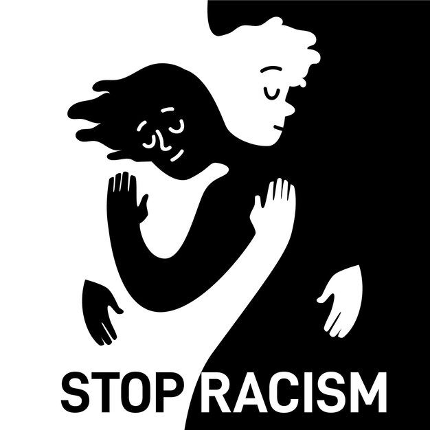 Stop racism illustration