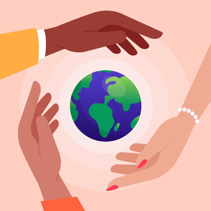 Free Vector stop racism people around the world