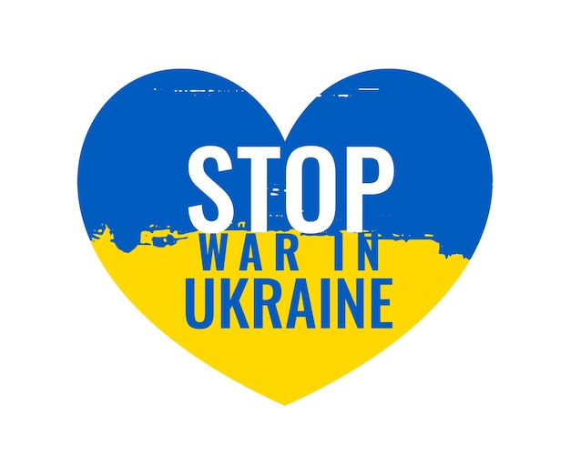 Free vector stop russia war in ukraine poster