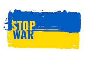 Бесплатное векторное изображение Остановить концепцию военного конфликта украины и россии