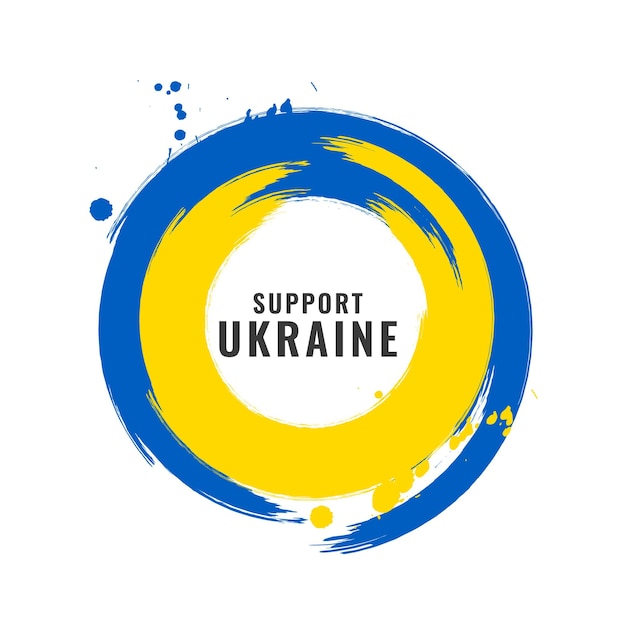 ウクライナのテキスト装飾的な国旗のデザインベクトルで戦争を停止します。