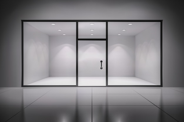 Free vector store interior background