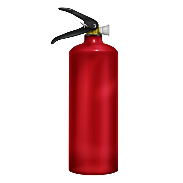 Stored-pressure, handheld fire extinguisher with red gallon 
