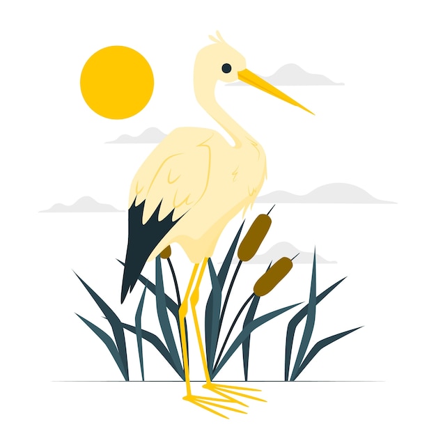 Free vector stork illustration concept