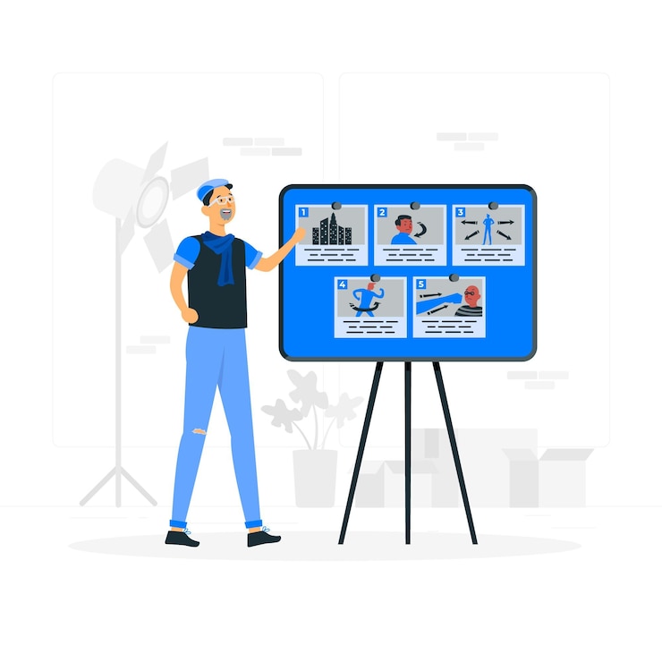 Free Vector storyboard concept illustration
