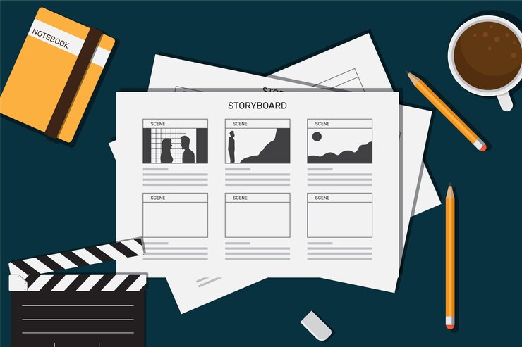 Free Vector storyboard concept