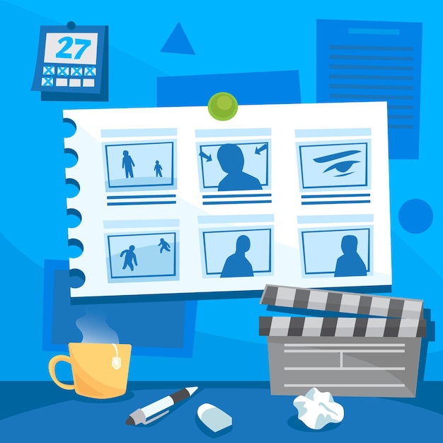 Vettore gratuito concetto di storyboard