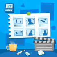 Free vector storyboard concept