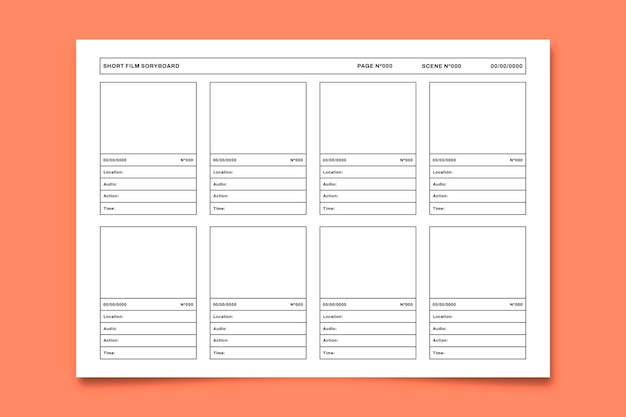 Free vector storyboard template design