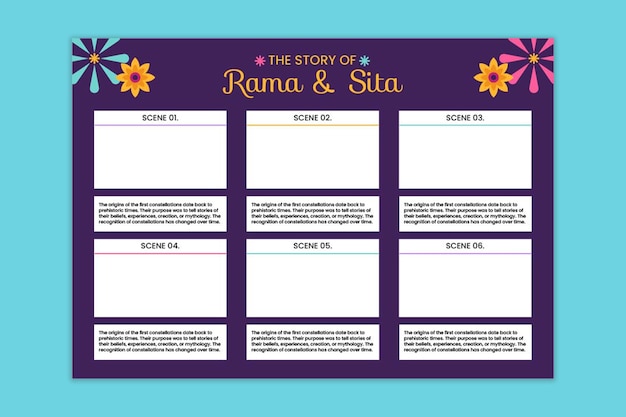 Storyboard template design