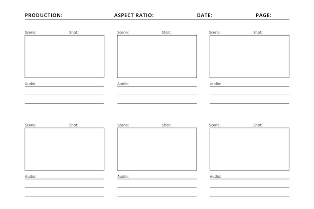 Storyboard template